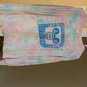 Disney shirt pink and blue tie dye